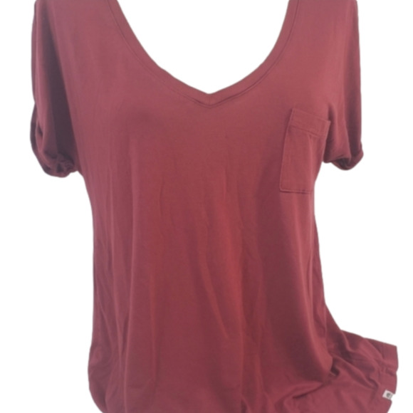 Roots Tops - ROOTS Red Short Sleeve Blouse